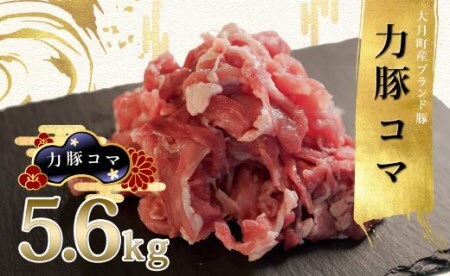 【国産】力豚 豚肉 豚コマ5.6kg 小分け ブランド豚 炒め物 こま切れ 切り落とし 大容量