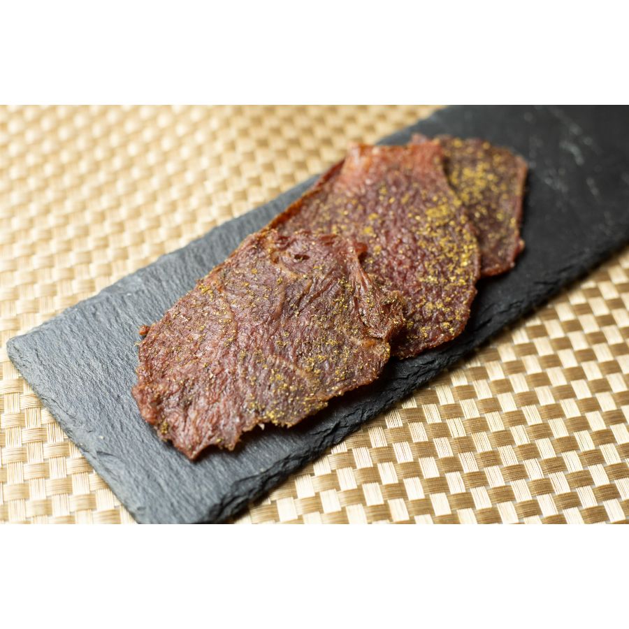 ＜肉の沖村＞「飛騨牛」干し肉（奥飛騨山椒入り）35gx3