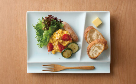 【美濃焼】 グッドデザイン賞受賞 miyama. 箸置き付仕切り皿 isola(イゾラ) パレットプレートL 青磁 3枚 瑞浪市 / ミヤマプランニング 食器 プレート 仕切り皿 プレート 皿[AZC