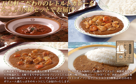 五島軒 レトルトカレー＆ビーフストロガノフセット 【 ふるさと納税 人気 おすすめ ランキング 函館カレー カレー  激辛 ビーフ 野菜 ビーフストロガノフ 挽肉 レトルト パウチ セット 五島軒 北
