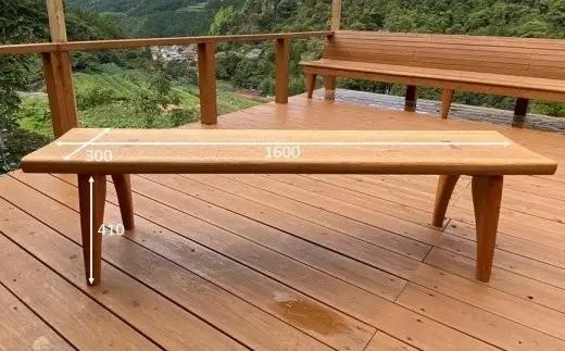 【1点限り】『秦心工房』楢のベンチ＜配送不可：北海道・沖縄・離島＞ 工芸品 手作り ハンドメイド 手仕事 ベンチ イス 椅子 木の椅子 楢 インテリア 家具 職人技 福岡県 八女市 116-005