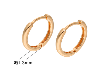 K18PG　シンプルフープピアス　mk-431　CR-27