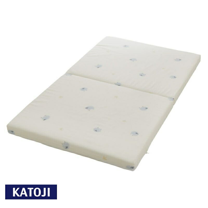 【ふるさと納税】カトージ 固わた敷布団 レギュラー（ひつじ）｜カトージ KATOJI ブランド 子育て ベビー用品 赤ちゃん 子ども 子供 お昼寝 かわいい ベビー ベビー布団 敷布団 ベビーベッド 2つ折り 通気性 洗える キャラクター