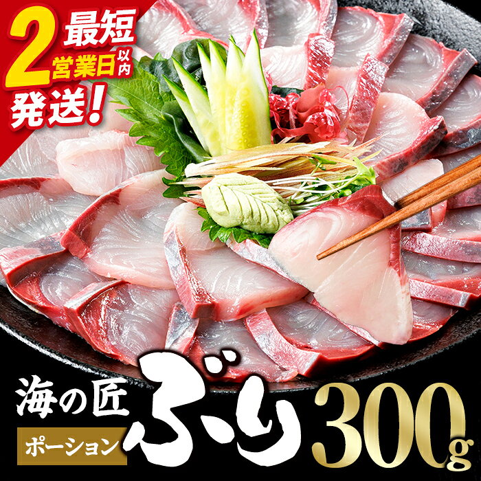 【ふるさと納税】＼2営業日以内発送／海の匠 ブリ ポーション (300g) ぶり 鰤 刺身 国産 魚 海産物 海鮮丼 ぶりしゃぶ 冷蔵 【JP001】【三共物商】