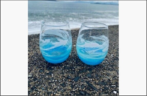【ふるさと納税】【福岡市】オーシャングラス 1個 330ml【オレンジ系】