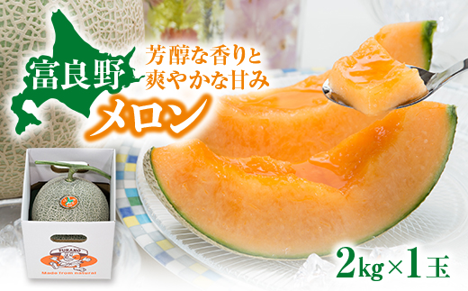 
                  ＜2026年発送＞赤肉メロン　2kg×1玉_メロン 赤肉 果物 フルーツ 2kg 1玉 送料無料 贈答 ギフト ふらの 富良野産 北海道 富良野市【1695339】
                