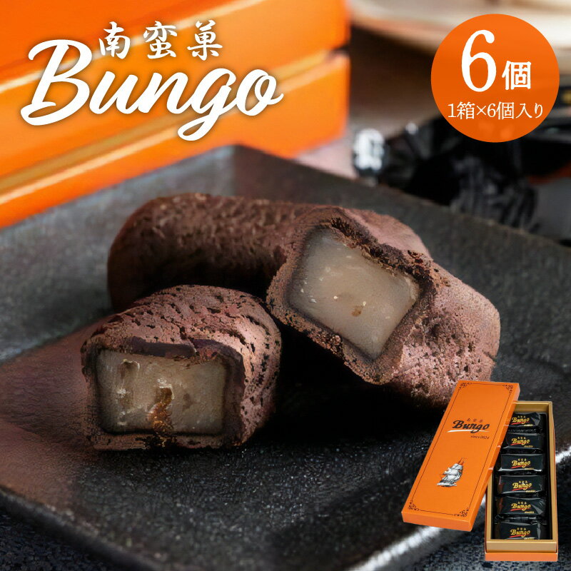 【ふるさと納税】南蛮菓 Bungo（ぶんご） 6個入り 人気 白餡 和洋折衷 和菓子 スイーツ チョコレート ラム酒 ラムレーズン カカオ 銘菓 お土産 贈答 贈り物 ギフト のし対応 焼き菓子 あんこ おやつ お菓子 J01046