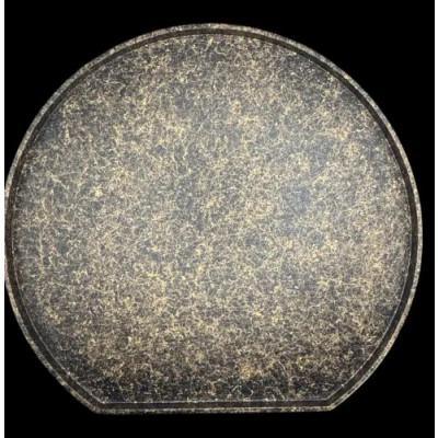 ふるさと納税 海南市 木製 半月トレイ　乱糸 (マット仕上げ)　漆黒