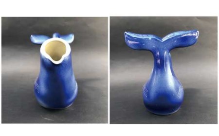 くじらの酒器セット(紺)＜酒盃：紺×2個＞【hok107-1A】