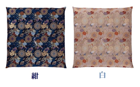 御前座布団 天昇鳳凰 圧縮座布団 67×68cm インテリア 織物 民芸品 工芸品 伝統技術  白