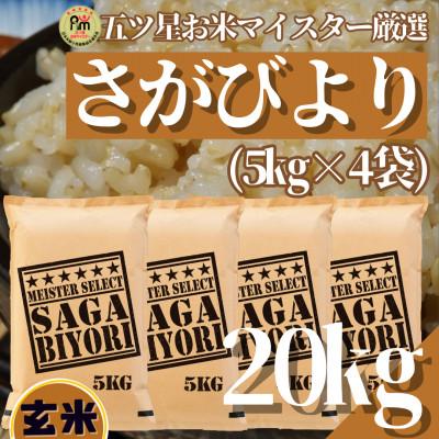 ふるさと納税 吉野ヶ里町 令和7年産【玄米】さがびより20kg(5kg×4袋)五つ星お米マイスター厳選!(吉野ヶ里町)