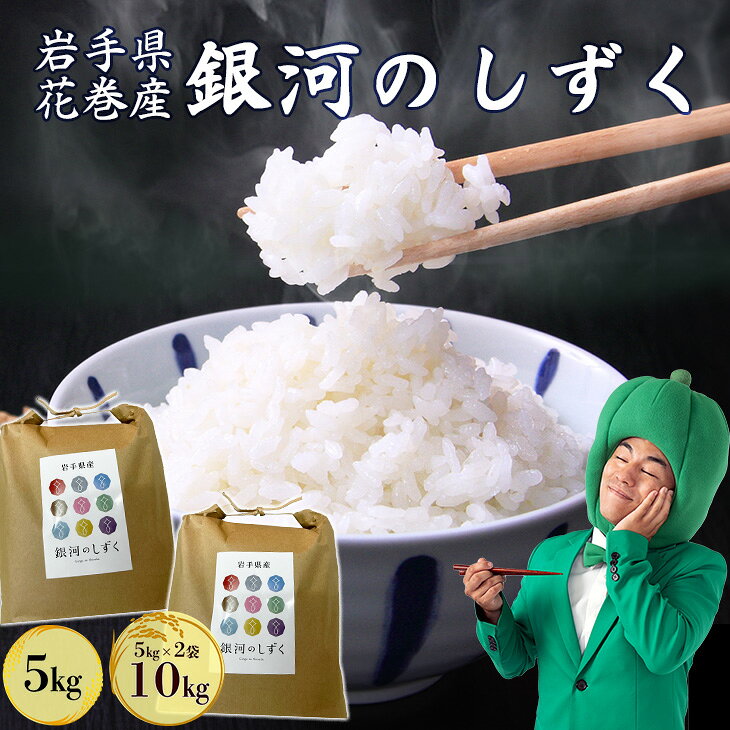 【ふるさと納税】花巻産 銀河のしずく 5kg 10kg ≪選べる内容量≫ 令和7年産 白米 岩手県 花巻市 精米 JA いわて 産直 母ちゃんはうすだぁすこ