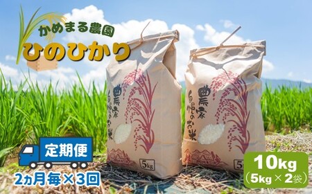 かめまる農園の「ひのひかり」10kg（2ヶ月毎×3回） | 米 こめ お米 おこめ 白米 精米 定期便 熊本県産 熊本県 玉名市