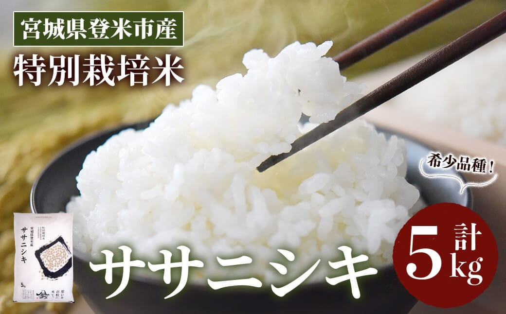 
            ≪令和7年産≫ 特別栽培米 ササニシキ 5kg (5kg×1袋)  登米市産 お米 おこめ 米 コメ ささにしき 白米 ご飯 ごはん おにぎり お弁当 【登米ライスサービス株式会社】tm156
          
