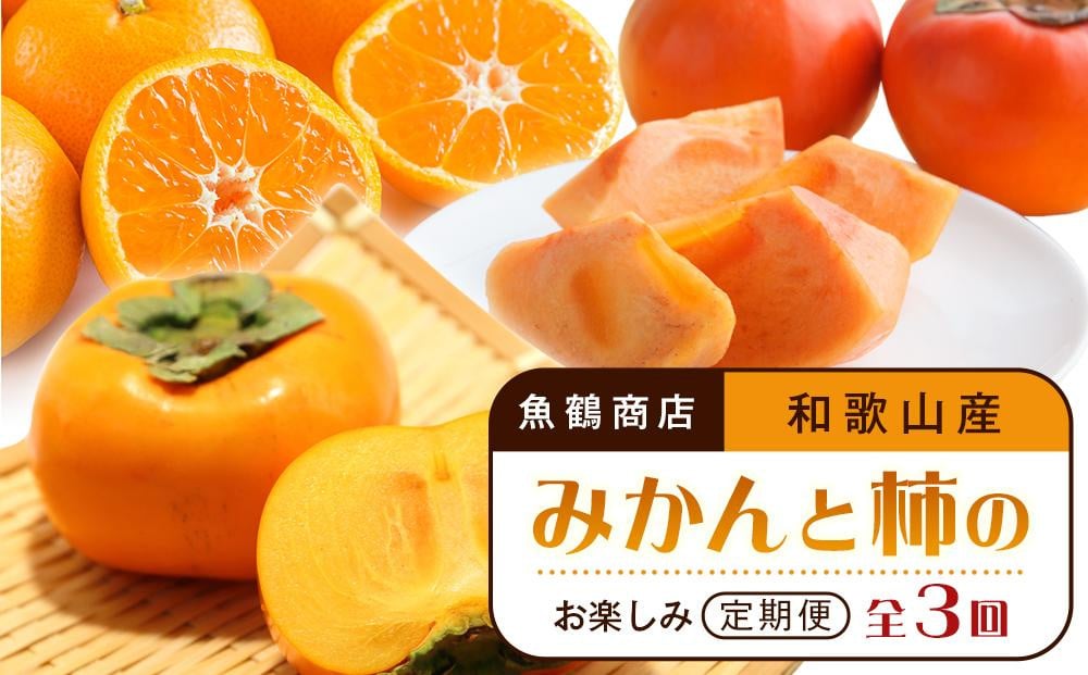 
            【10・11・12月 全3回】和歌山産 みかんと柿のお楽しみ 定期便 【魚鶴商店】【UT111】
          