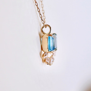 【ジュエリー】K10 イエローゴールド ブルートパーズ ペンダント ネックレス 保証書付 SMK-5221 242-013-c