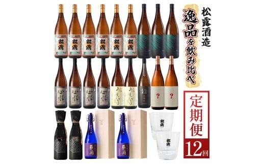 
            KU078 【定期便・全12回】松露酒造 10銘柄を楽しむ年間定期便 12回コース 計22本 串間市の逸品を飲み比べ【松露酒造】
          