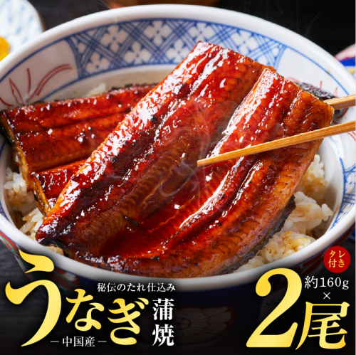 秘伝のたれ仕込み うなぎ蒲焼 合計 320g（約160g×2尾）鰻 ウナギ 中国産 温めるだけ 簡単 レンジ調理 ふっくらふわふわ 炭火焼き 備長炭 手焼き G1878