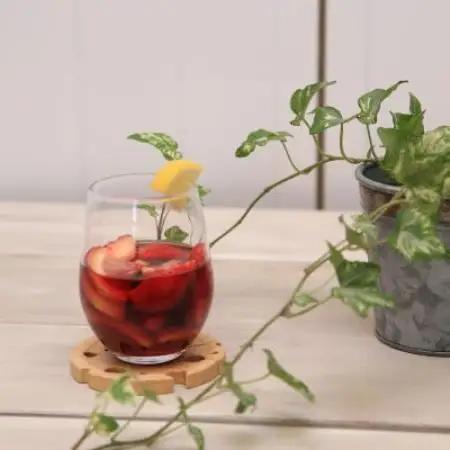 【家カフェに】チーズのコースター＆スプーン置き・ブナ(ビーチ) 計1枚【1729593】