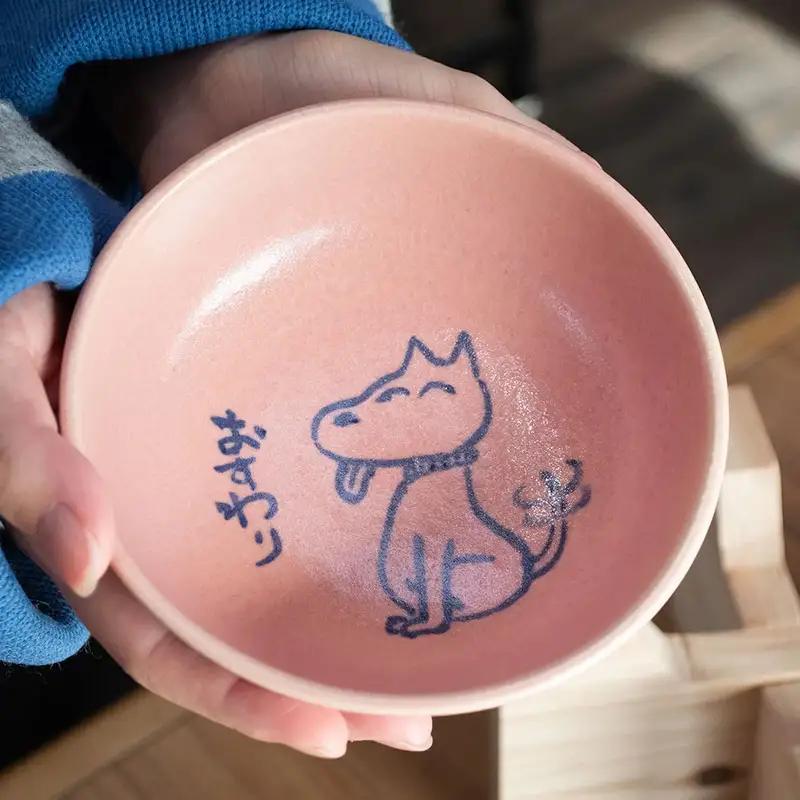 ペットフードボウルと水入れセット　小型犬用　松岡窯陶芸教室