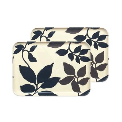 ふるさと納税 海南市 和歌山県海南市 NR ランチョントレー M 33cm リーフ 2枚組 レンジ対応で滑り止め付のトレー