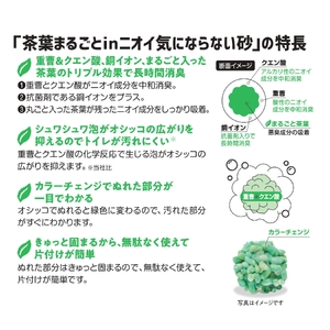 猫砂 茶葉まるごとin帰宅後もニオイ気にならない砂 6L 8袋 トリプル消臭 高機能ネコ砂 強力消臭 長時間清潔 トイレが汚れにくい 環境にもやさしい 固まるタイプ ペット用品 ねこ ペット トイレ 