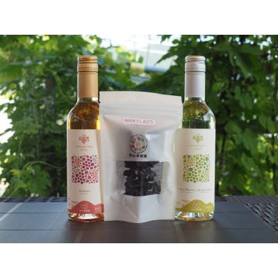 ふるさと納税 南陽市 ちょいと乾杯!漆山果樹園ミニワインセット ( 漆山ワイン2本・枝付き干しぶどう1袋)【S2279】