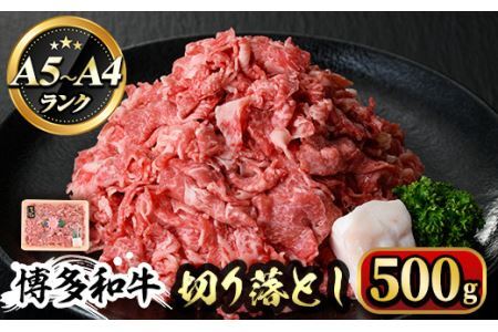 博多和牛A5～A4 切り落とし500g＜化粧箱入＞牛肉 黒毛和牛 国産 霜降り＜離島配送不可＞【ksg0352】【マル五】