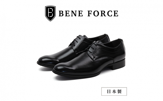 BENE FORCE 日本製ビジネスシューズ プレーントゥ BF8911-BLK 27.0cm [№5990-6052]0698