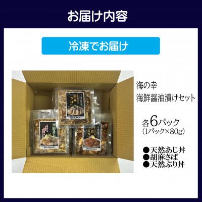 ふるさと納税 松浦市 【流水解凍だけの簡単調理】まんぷく海鮮醤油漬けセット 3種各6パック |  | 03
