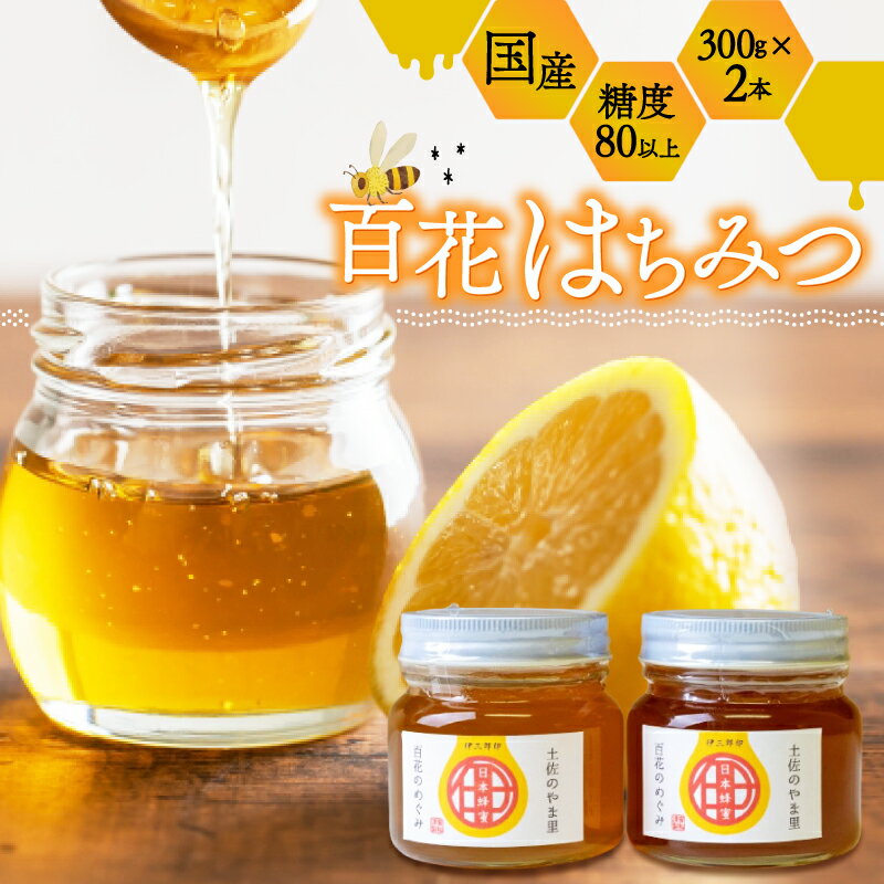 【ふるさと納税】 国産 ハチミツ 300g 2本 糖度 80度以上 蜂蜜 高知 須崎 AWA001