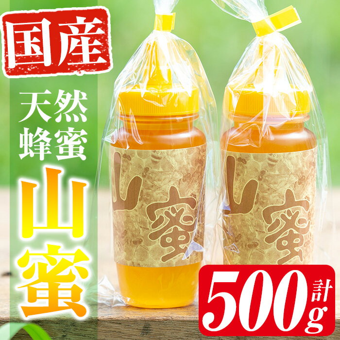 【ふるさと納税】国産天然山蜜チューブタイプ(250g×2本 計500g) 鹿児島 天然 100％ 純粋はちみつ 蜂蜜 ハニー チューブタイプ ヨーグルト パン【下市養蜂場】