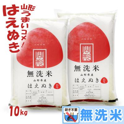 ふるさと納税 鶴岡市 令和7年産 山形県産 はえぬき  無洗米 精米　5kg×2袋　計10kg