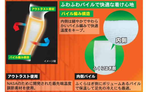 【Lサイズ】調温素材で快適な温度をキープ！つけ心地こだわったふくらはぎ保温サポーター【2枚入】※離島への配送不可（北海道、沖縄本島は配送可能）