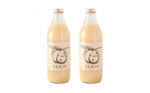山梨県産 とろっとろ完熟桃100%ジュース 1000ml 2本セット【1327557】