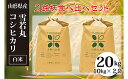 【ふるさと納税】[令和5年産]雪若丸・コシヒカリ白米食べ比べセット(計20kg) FY20-089 山形 お取り寄せ 送料無料