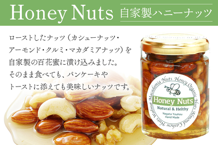使いやすいポリ容器入り 非加熱生はちみつ 百花 ハニーナッツ セット 詰め合わせ 純粋はちみつ ナッツはちみつ漬け