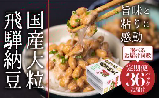 飛騨納豆 3連パック×12個×2回お届け 定期便