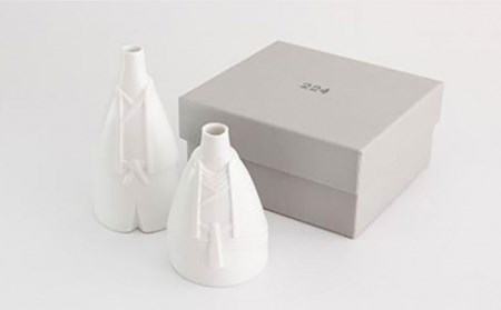肥前吉田焼花瓶トノヒメ2点セット NAU041 