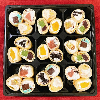 【ふるさと納税】彩りアイスクレープ7種詰め合わせ　 スイーツ デザート ひんやり おもてなし 手作り 冷凍 チョコ バナナ あんこ 生クリーム おまかせ 季節 フルーツ 具 ぎっしり いちご