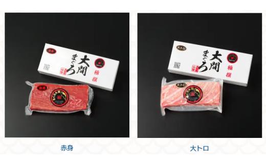 【セット】大間まぐろ２種セット（赤身１サク、大トロ１サク）２００ｇ相当×２（冷凍）