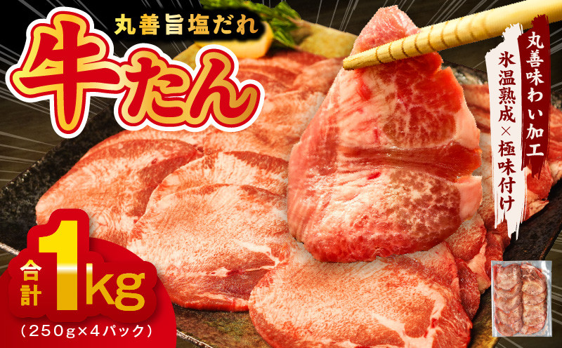 
【氷温熟成×旨塩ダレ】牛たん 1kg スライス 小分け 250g×4P 焼肉用 訳あり サイズ不揃い
