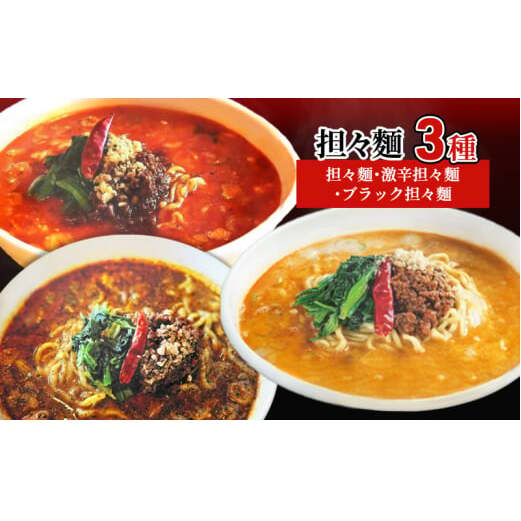 担々麺3種（担々麺・激辛担々麺・ブラック担々麺） ラーメン 麺類 食べ比べ セット  FAD-1346