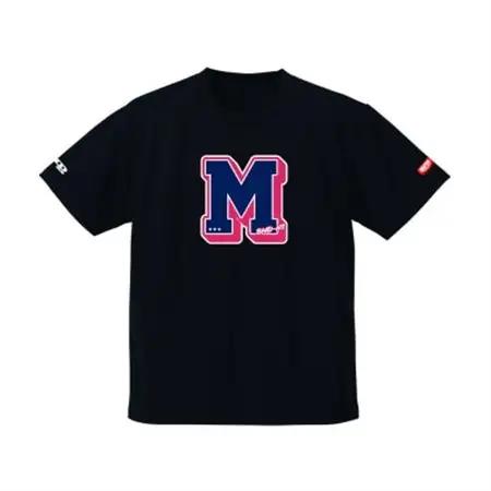 JTTA公認　卓球ユニフォーム【男女兼用(ドライ):Mサイズ】アルファベット　M　ブラック_装飾品・工芸品  洋服 _【1566528】