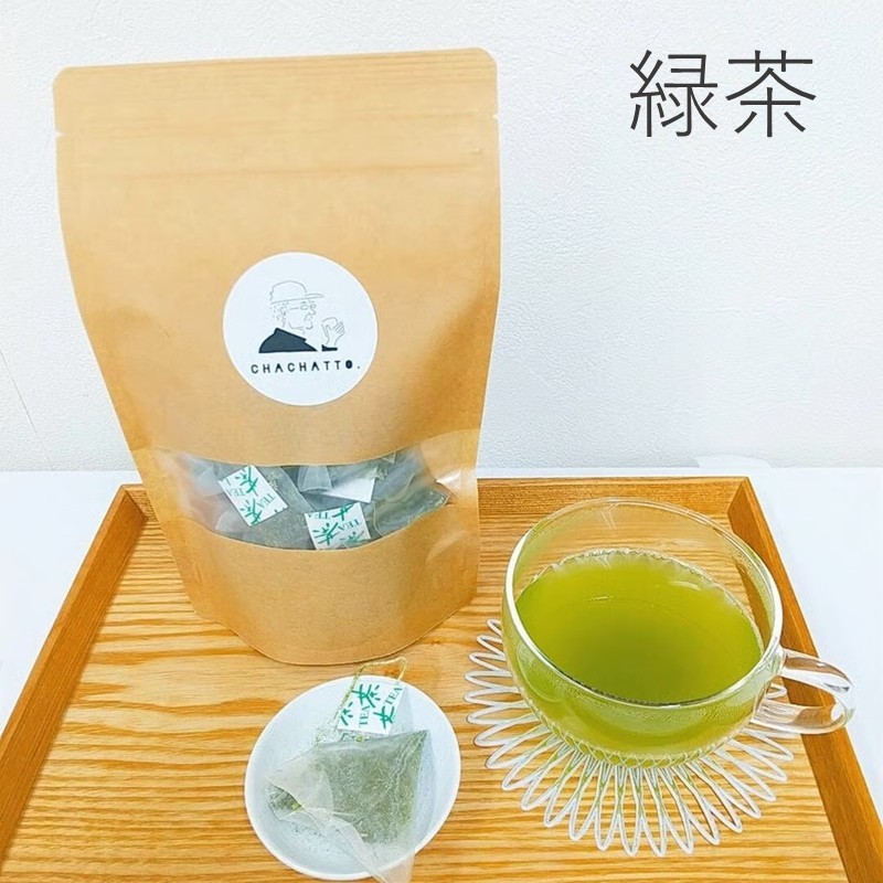 chachatto. 緑茶・ほうじ茶・和紅茶 ひも付きティーバックセット(各1パック) ( 緑茶 ほうじ茶 和紅茶 ティーバック お茶 テトラ型 )【A6-040】