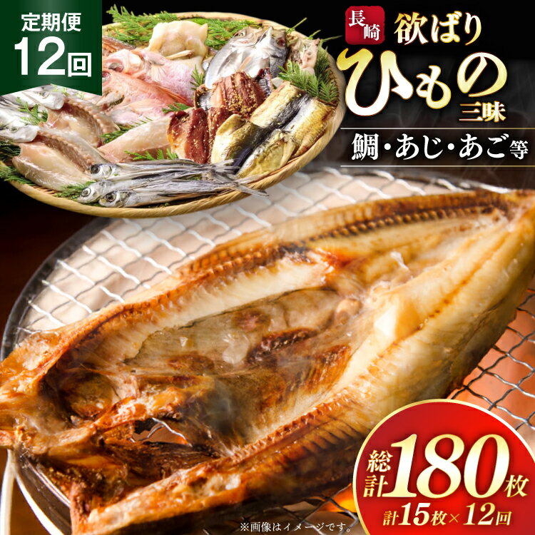 【ふるさと納税】干物 セット 欲ばり平戸ひもの三昧 9種 詰め合わせ 12回 定期便 [篠崎海産物店 長崎県 平戸市 hr42bgy410150] ひもの 鯛 タイ あご あじ いわし かます さわら さば 朝食 一夜干し 魚介 あじの開き おつまみ つまみ ふっくら おかず 焼くだけ