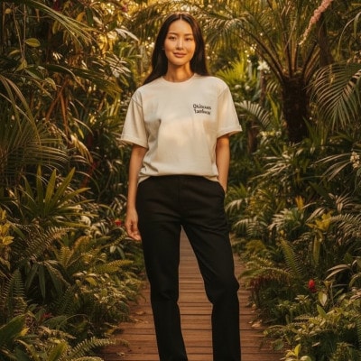やんばるの自然を纏う オリジナルデザインTシャツ(アイボリーホワイト/XLサイズ)【1732931】