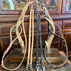 「13ｍｍ幅」 本革 ベンズ の多頭引き リードセット カラー：ヌメ