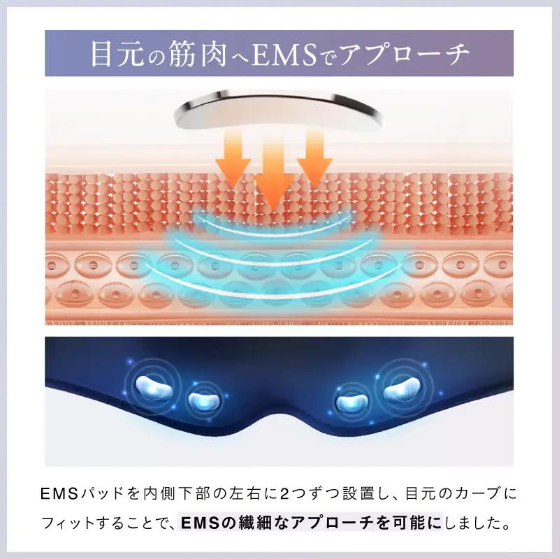EMS ホットアイマスク NIPLUX EYE MASK 目元 目元ケア 温熱 アイケア 目元エステ リフレッシュ 睡眠 アイマスク 日用品 健康家電 美容家電 家電 EMSアイマッサージャー ニップ