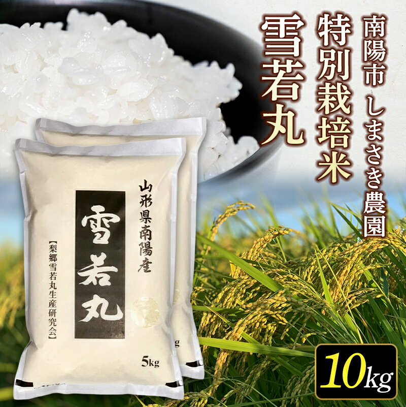 【ふるさと納税】 【米食味コンクール金賞受賞農園】令和7年産 特別栽培米 雪若丸 10kg (5kg×2袋) 『しまさき農園』 山形南陽産 米 白米 精米 ご飯 農家直送 山形県 南陽市 [2661]